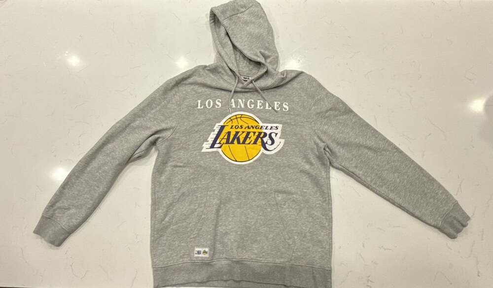 NBA Los Angeles Lakers Heather Gray Pullover Hoodie Sweatshirt 2XL
